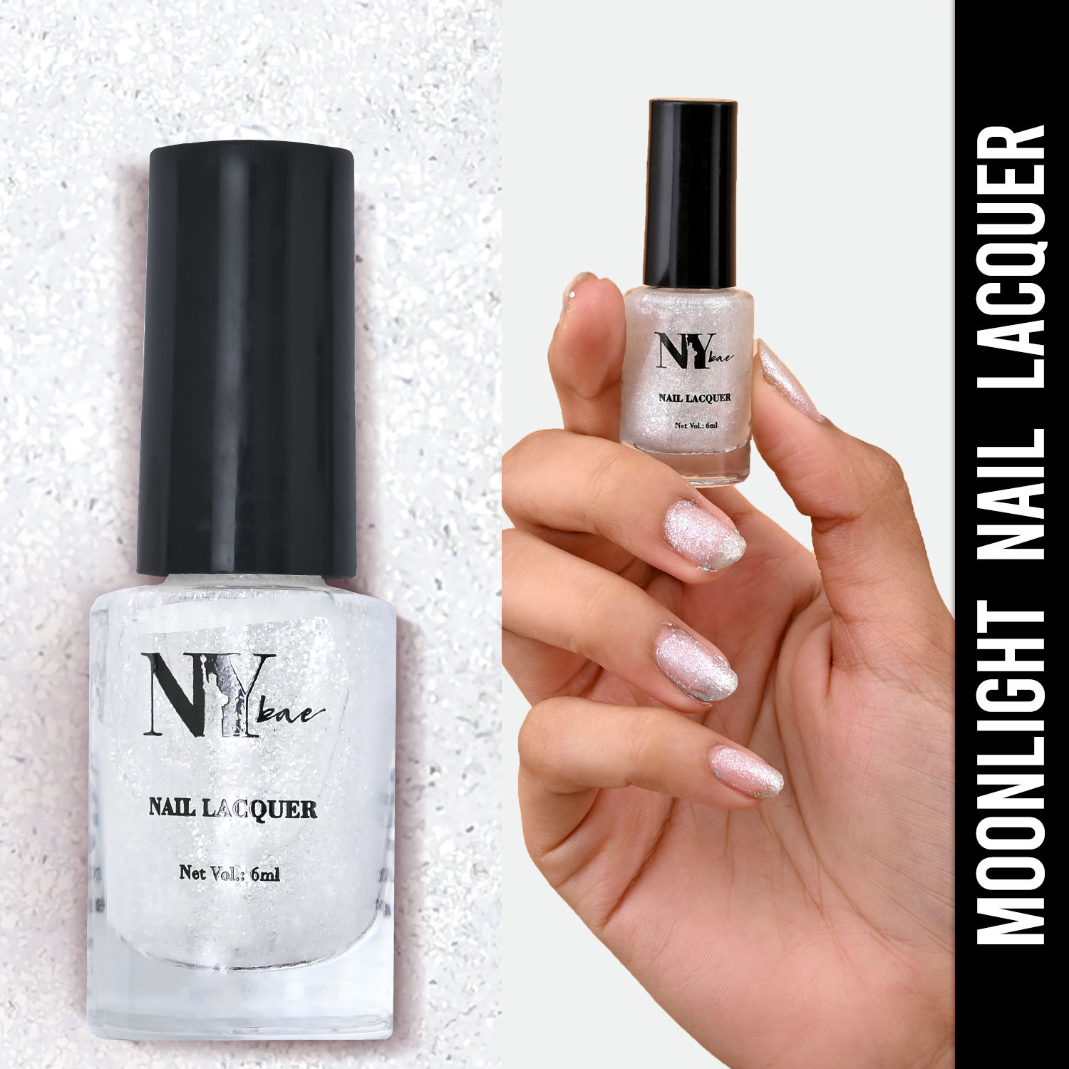 Buy NY Bae Nail Lacquer, Glitter, Pearl, Moonlight Madison Square